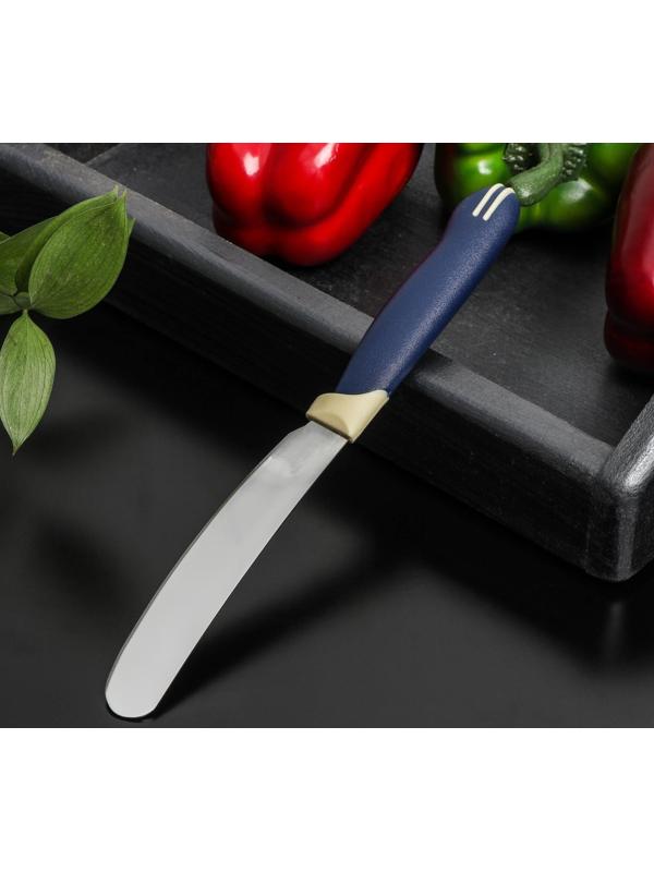 Нож Доляна «Страйп» для масла, лезвие 7,5 см, цвет синий