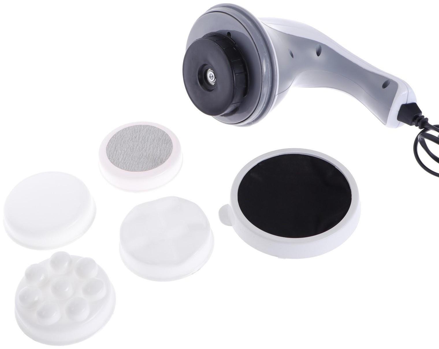 Массажёр для тела Centek CT-2603, 25 Вт, 4 насадки, 7 режимов, вибрационный, серый