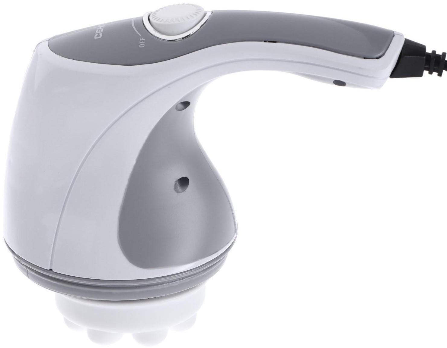 Массажёр для тела Centek CT-2603, 25 Вт, 4 насадки, 7 режимов, вибрационный, серый