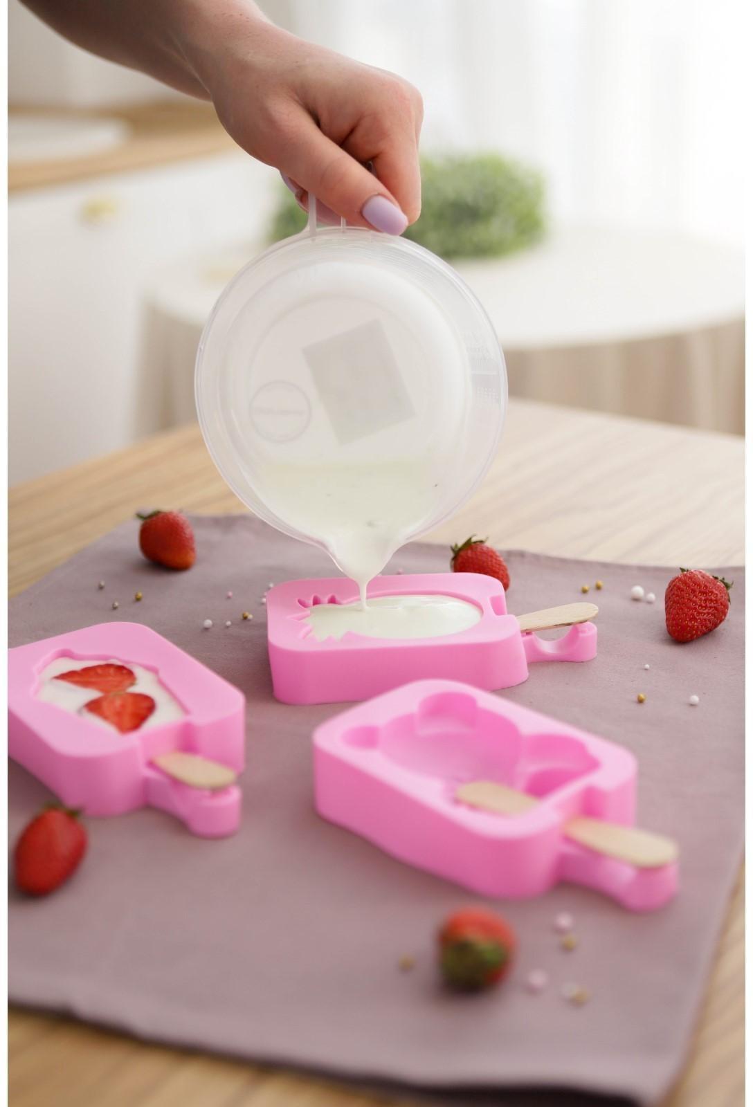 Форма для мороженого Доляна «Ананас», 14×7,5×2,5 см, цвет розовый