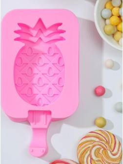 Форма для мороженого Доляна «Ананас», 14×7,5×2,5 см, цвет розовый