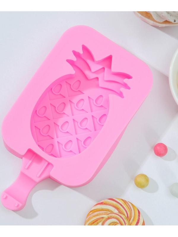 Форма для мороженого Доляна «Ананас», 14×7,5×2,5 см, цвет розовый