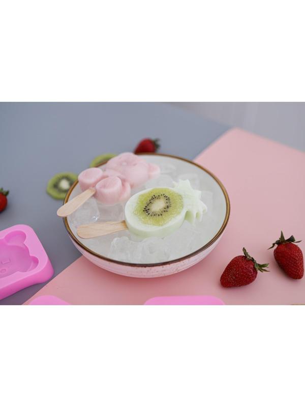 Форма для мороженого Доляна «Ананас», 14×7,5×2,5 см, цвет розовый