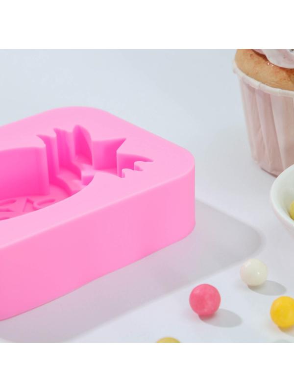 Форма для мороженого Доляна «Ананас», 14×7,5×2,5 см, цвет розовый