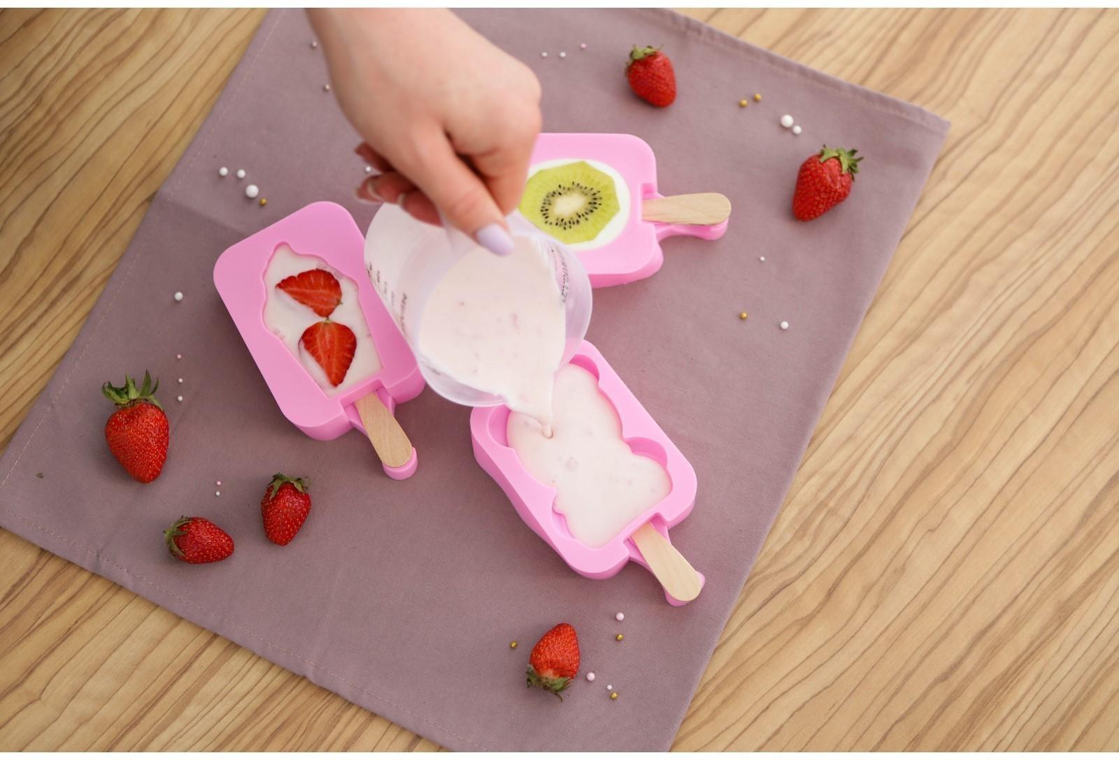 Форма для мороженого Доляна «Мишутка», 14×8×2,5 см, цвет розовый