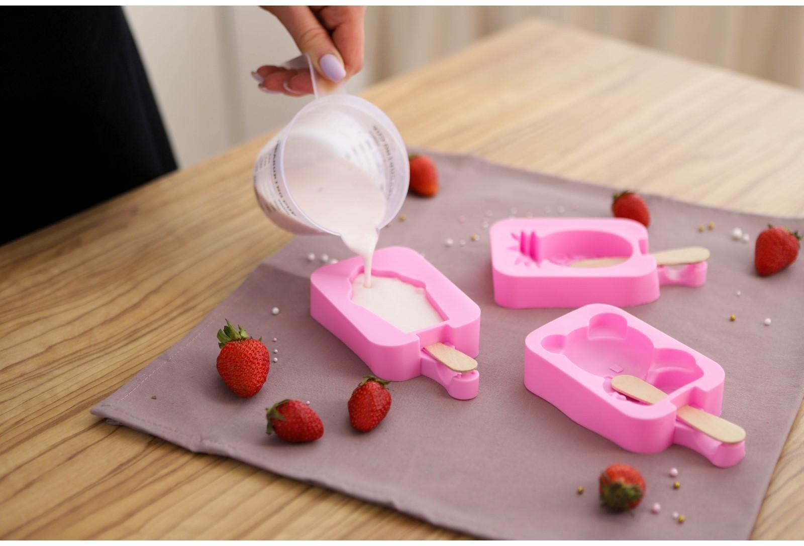 Форма для мороженого Доляна «Капкейк», 14×7,5×2,5 см, цвет розовый