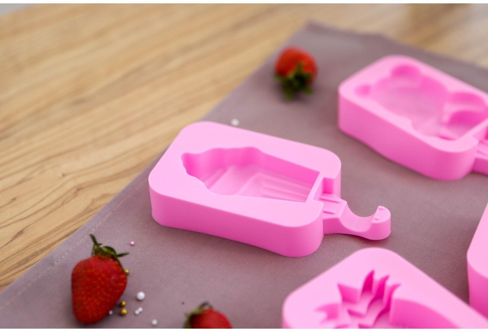 Форма для мороженого Доляна «Капкейк», 14×7,5×2,5 см, цвет розовый