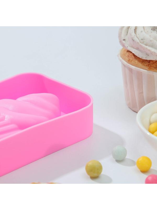 Форма для мороженого Доляна «Капкейк», 14×7,5×2,5 см, цвет розовый
