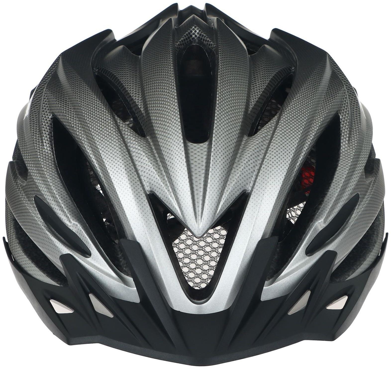 Шлем велосипедиста BATFOX, р. 58-62 см, 8261, цвет серый