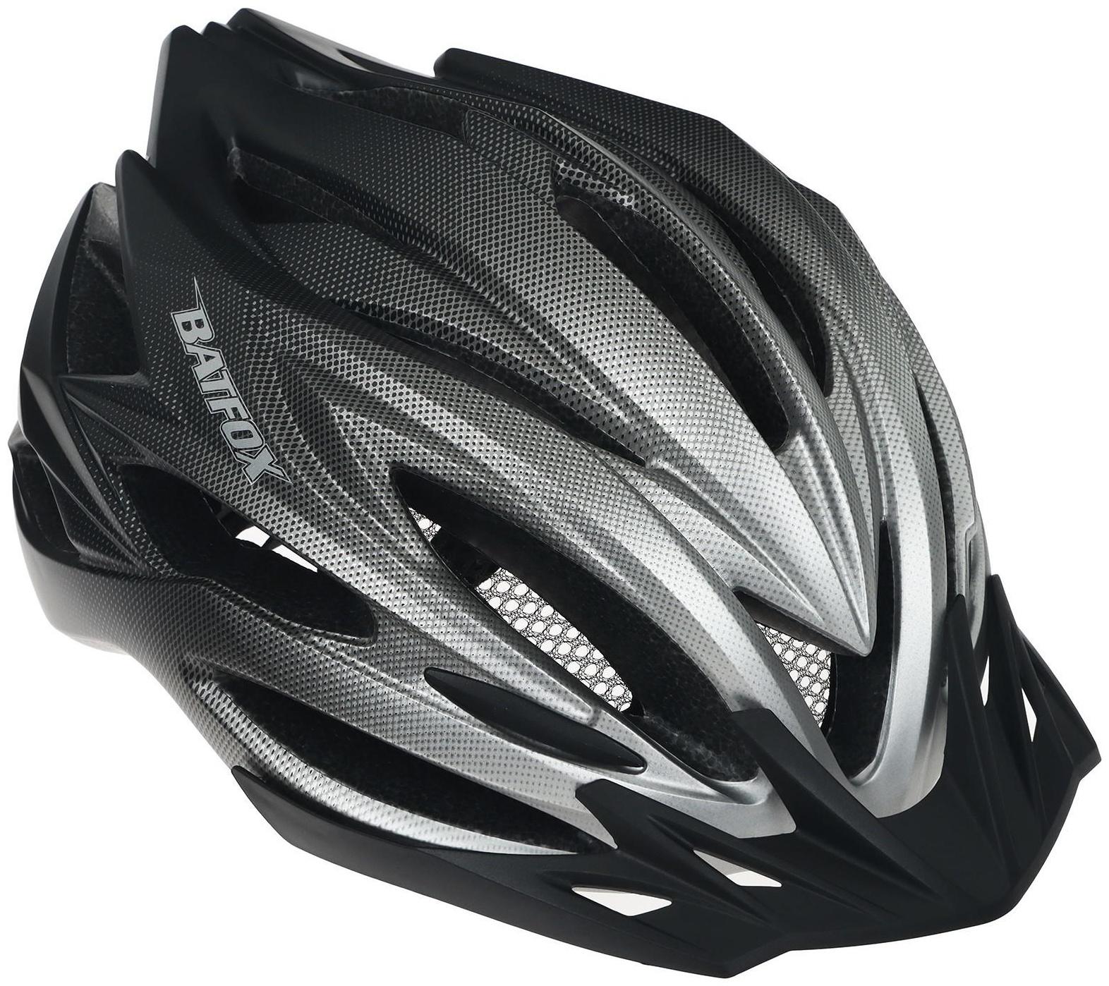 Шлем велосипедиста BATFOX, р. 58-62 см, 8261, цвет серый