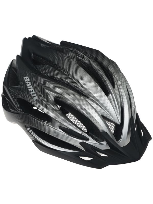 Шлем велосипедиста BATFOX, р. 58-62 см, 8261, цвет серый