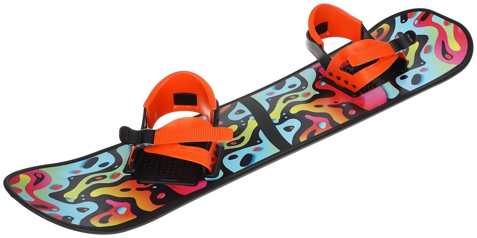 Сноуборд пластиковый «Орнамент» с креплениями
