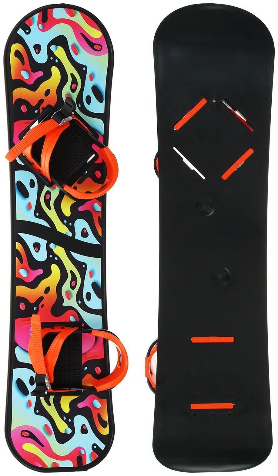 Сноуборд пластиковый «Орнамент» с креплениями