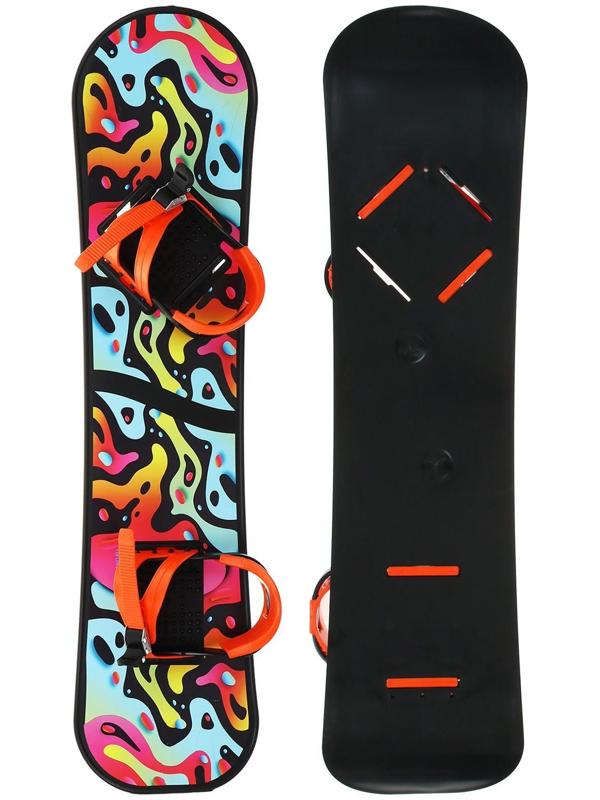 Сноуборд пластиковый «Орнамент» с креплениями