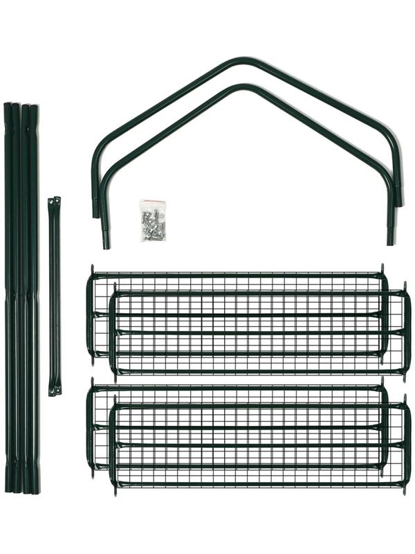 Стеллаж для рассады, 3 полки, 110 × 65 × 22 см, металлический каркас d = 16 мм, без чехла