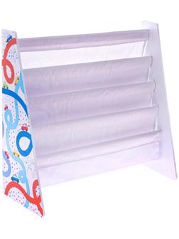 Стеллаж - книжница «Машинки», 60 × 63, серый текстиль