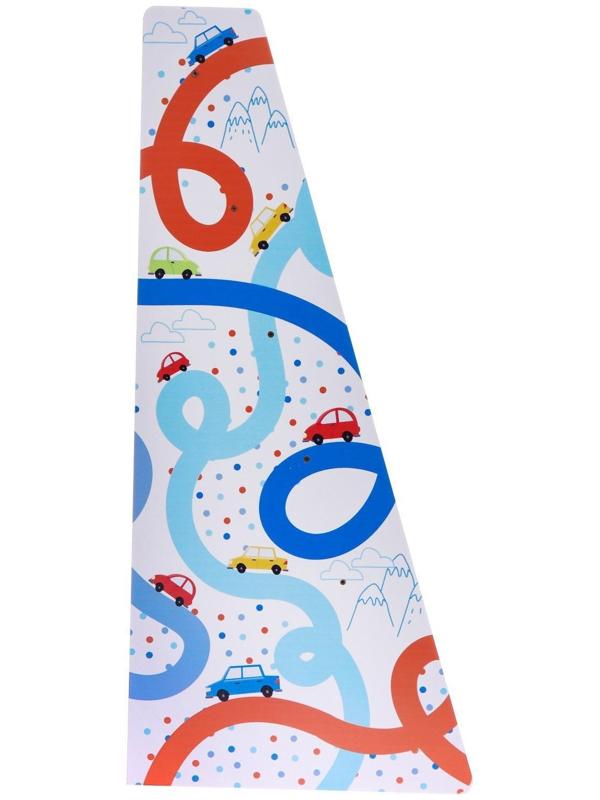 Стеллаж - книжница «Машинки», 60 × 63, серый текстиль