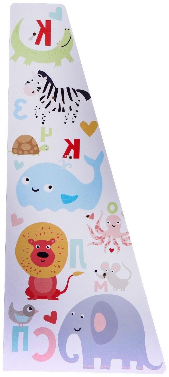 Стеллаж - книжница «Зверята», 60 × 63, голубой текстиль