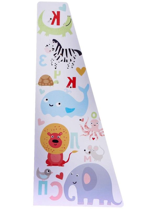 Стеллаж - книжница «Зверята», 60 × 63, голубой текстиль