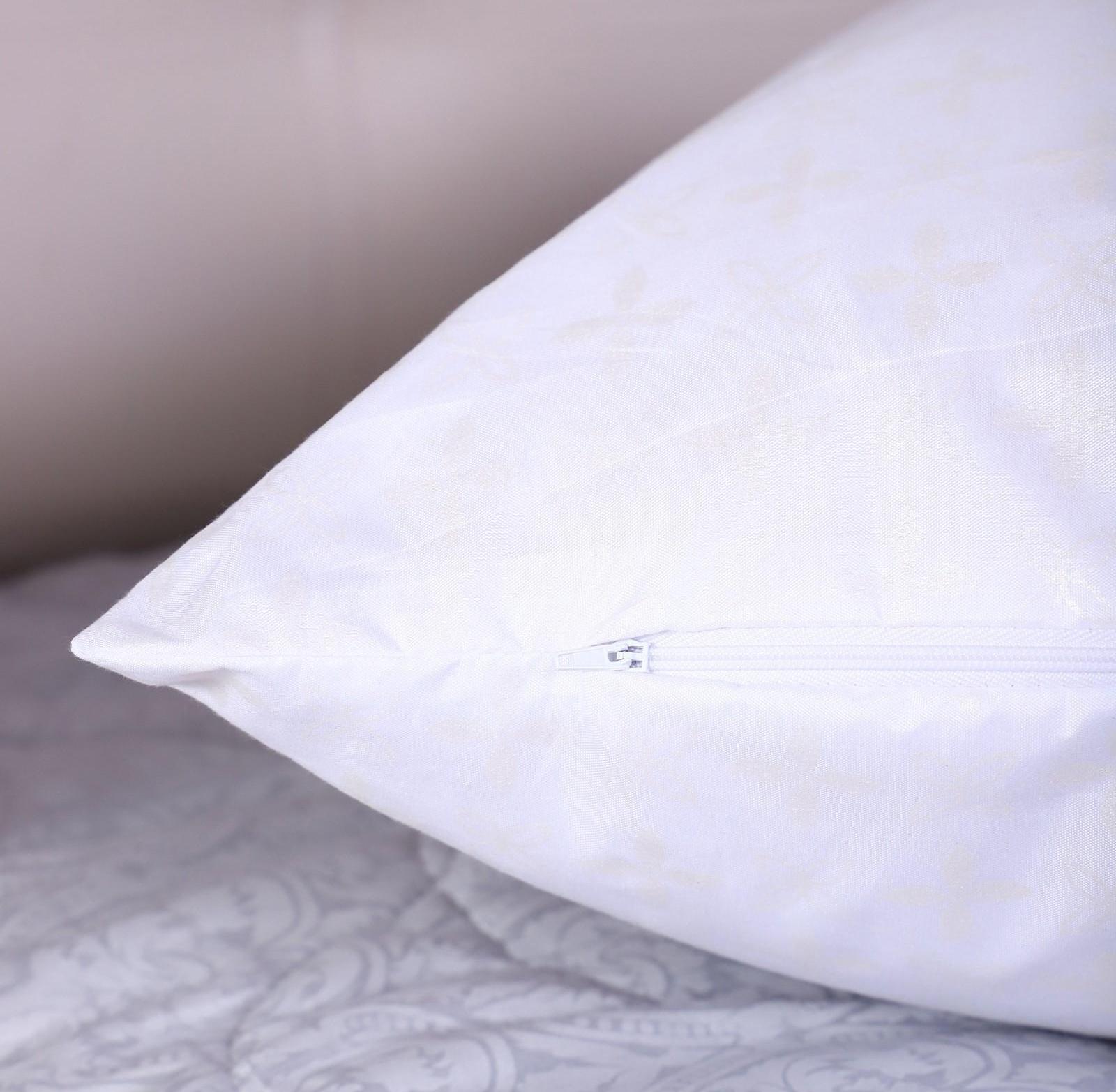 Нижняя наволочка 50х70см на молнии Римский (белый) , тик 90г/м, пэ70%, хл30%