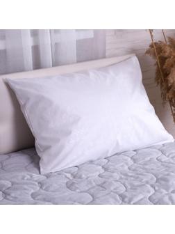 Нижняя наволочка 50х70см на молнии Римский (белый) , тик 90г/м, пэ70%, хл30%