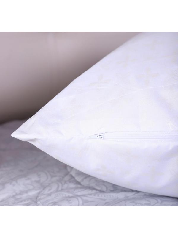 Нижняя наволочка 50х70см на молнии Римский (белый) , тик 90г/м, пэ70%, хл30%