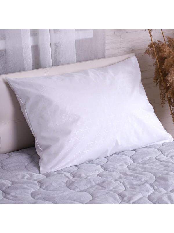 Нижняя наволочка 50х70см на молнии Римский (белый) , тик 90г/м, пэ70%, хл30%