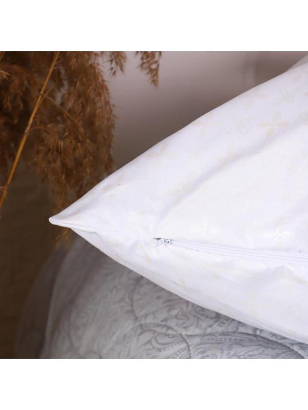 Нижняя наволочка 70х70см на молнии Римский (белый) , тик 90г/м, пэ70%, хл30%