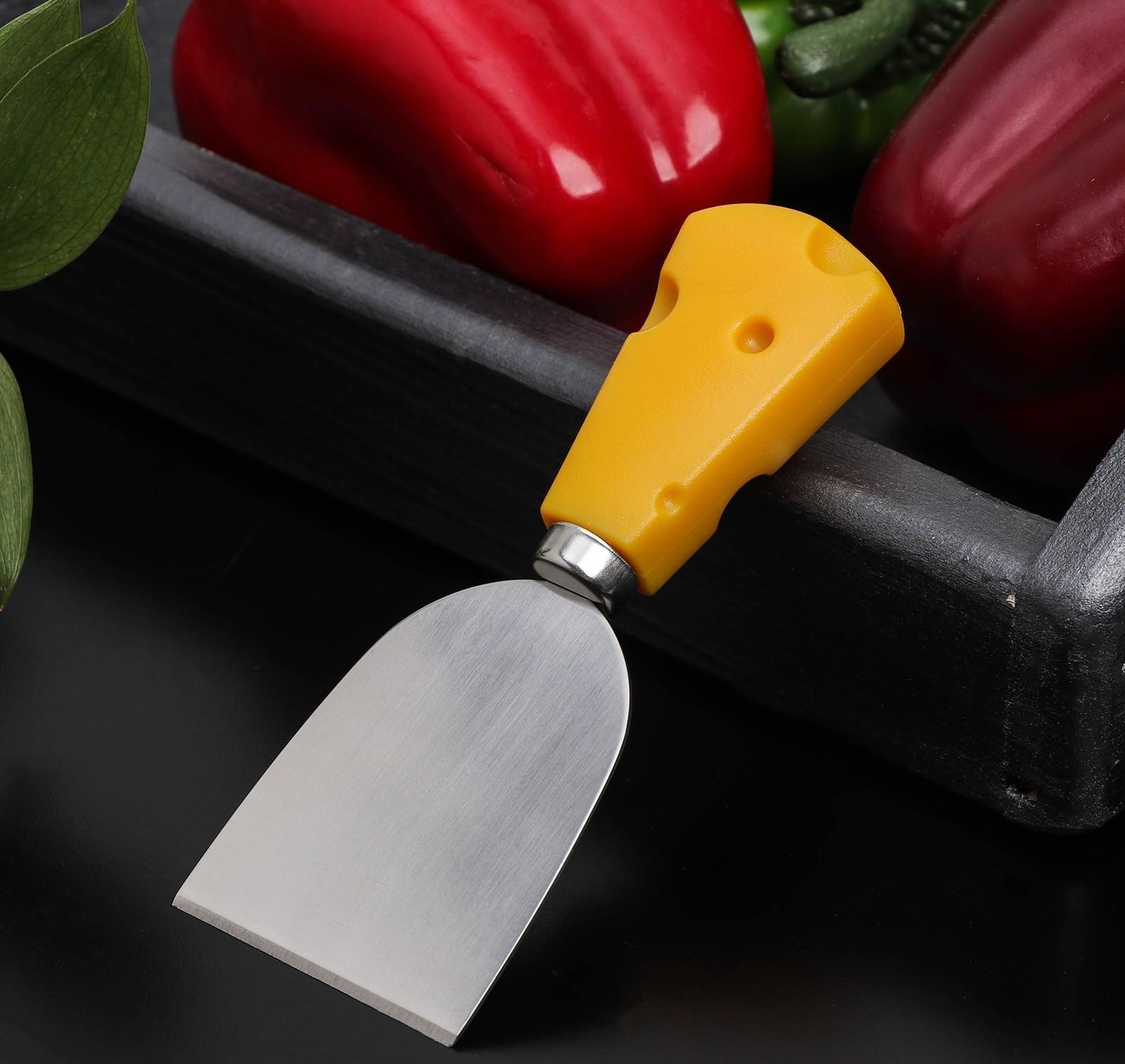 Нож для сыра Доляна Cheese, 19 см, цвет жёлтый