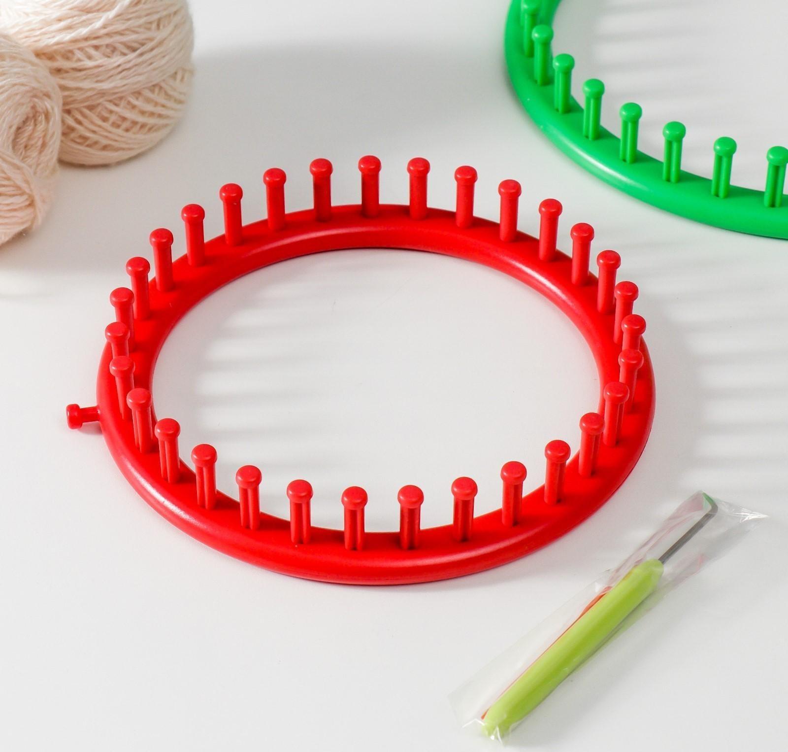 Набор устройств для вязания 4 шт d=9 см, 19 см, 24 см, длинный 24 см, крючок, игла