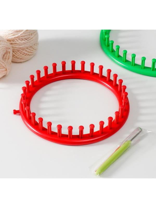 Набор устройств для вязания 4 шт d=9 см, 19 см, 24 см, длинный 24 см, крючок, игла
