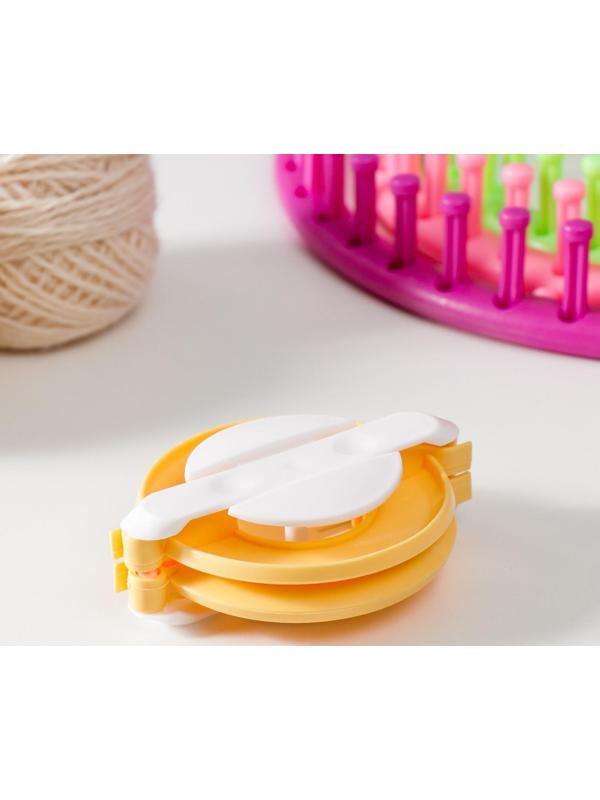 Набор устройств для вязания 4 шт d=13, 18, 23 и 28 см+4 инструмента д/изготовления помпонов   741258