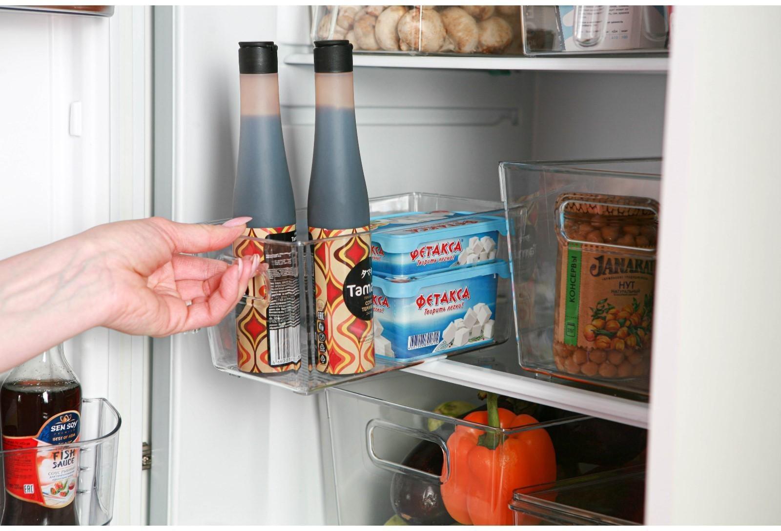 Контейнер для холодильника RICCO, 23,5×13×11 см, цвет прозрачный