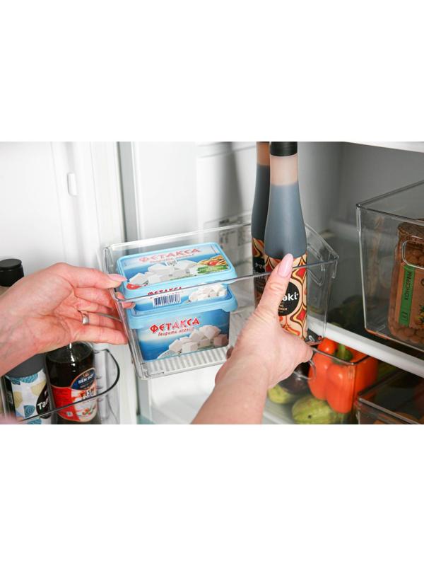 Контейнер для холодильника RICCO, 23,5×13×11 см, цвет прозрачный