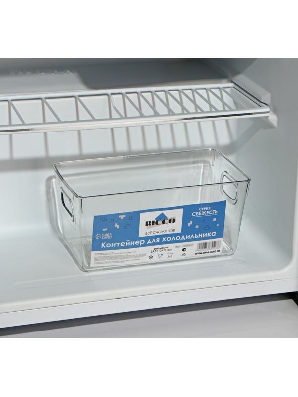Контейнер для холодильника RICCO, 23,5×13×11 см, цвет прозрачный