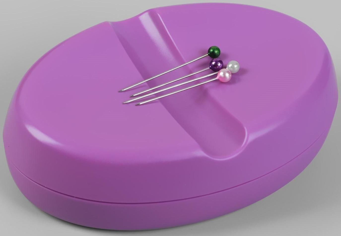 Игольница магнитная, 9,3 × 6,5 см, цвет фиолетовый