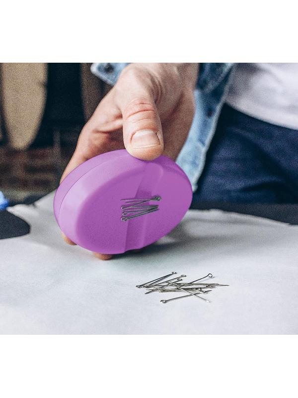 Игольница магнитная, 9,3 × 6,5 см, цвет фиолетовый