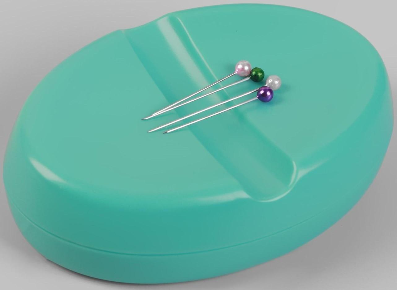 Игольница магнитная, 9,3 × 6,5 см, цвет бирюзовый