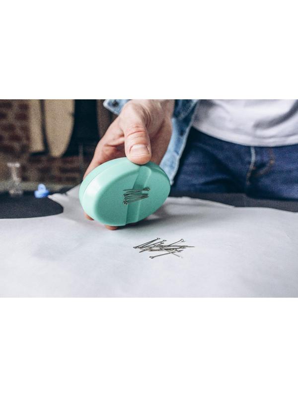 Игольница магнитная, 9,3 × 6,5 см, цвет бирюзовый