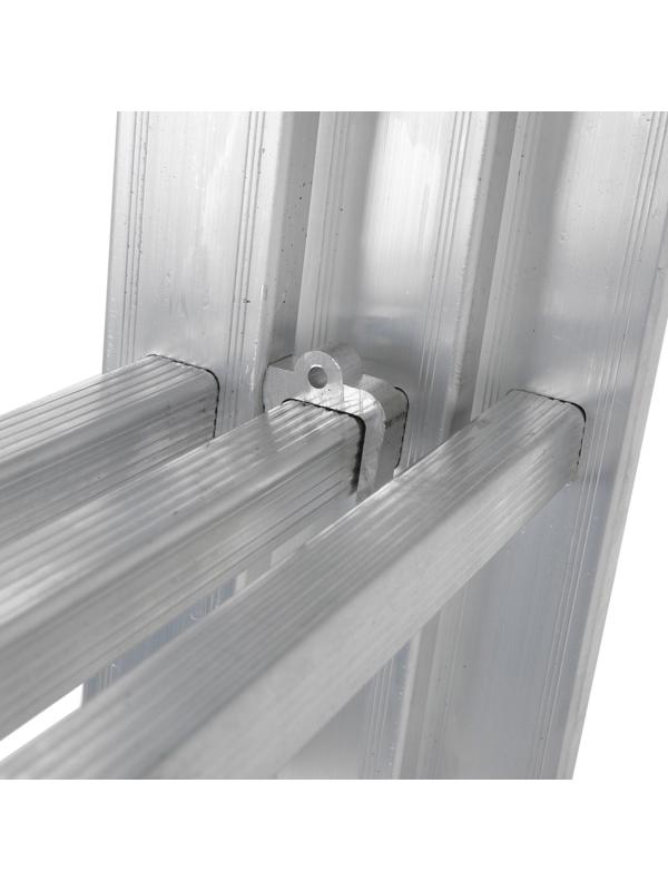 Лестница ТУНДРА, трехсекционная, алюминиевая, 8 ступеней