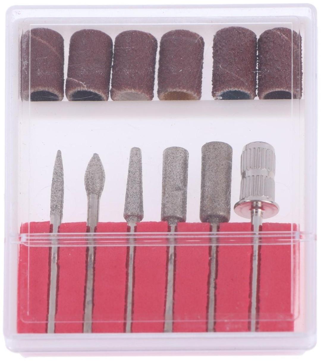 Аппарат для маникюра Luazon LMH-06, 6 насадок, 30 Вт, до 35000 об/мин, черно-белый