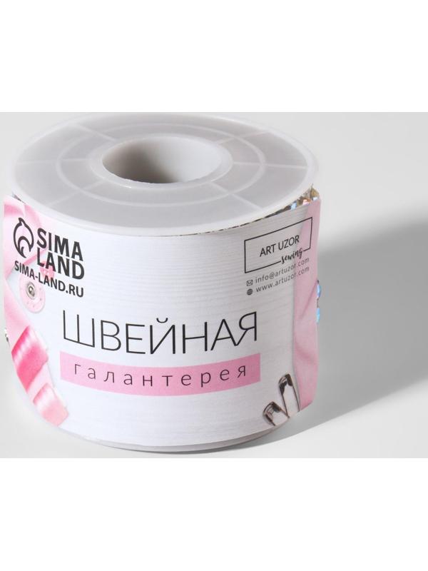 Стразы термоклеевые «Овалы», ширина - 9 мм, 4,5 ± 0,5 м, цвет серебряный