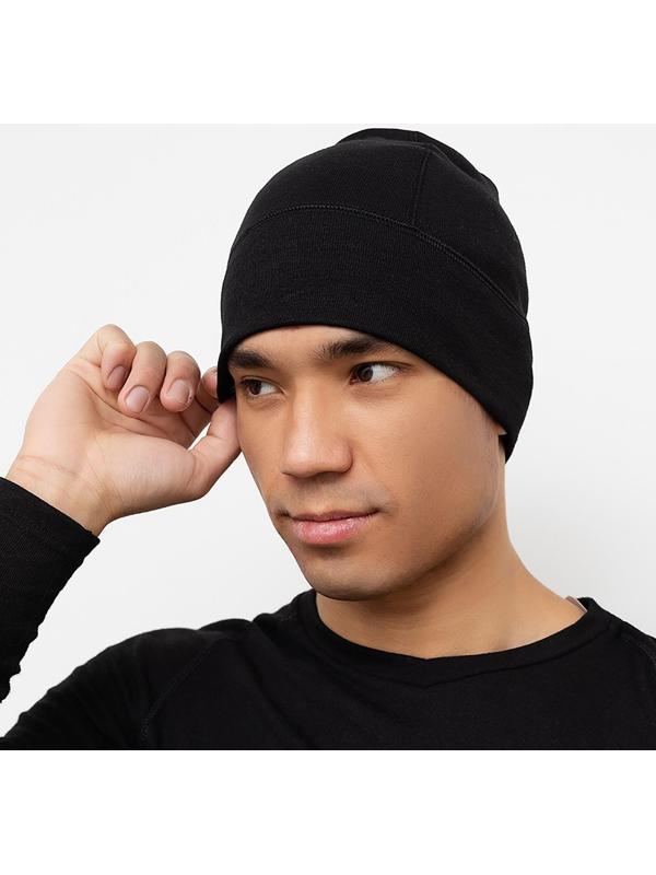 Шапка мужская «ТЕРМО», цвет чёрный, размер 57