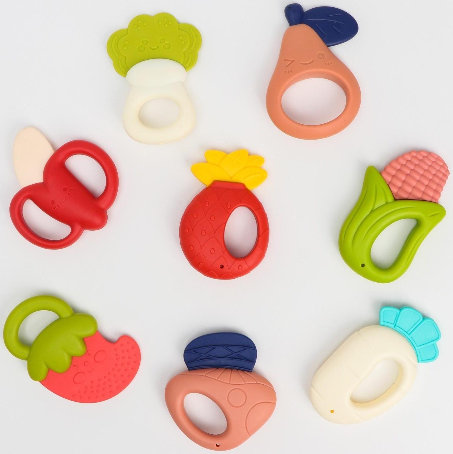 Набор погремушек «Растем вместе» с эластичными элементами, 8 шт, цвет МИКС