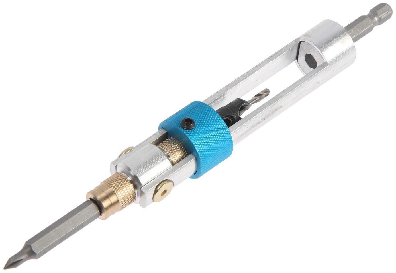 Набор сверл и бит ТУНДРА, с поворотным адаптером 