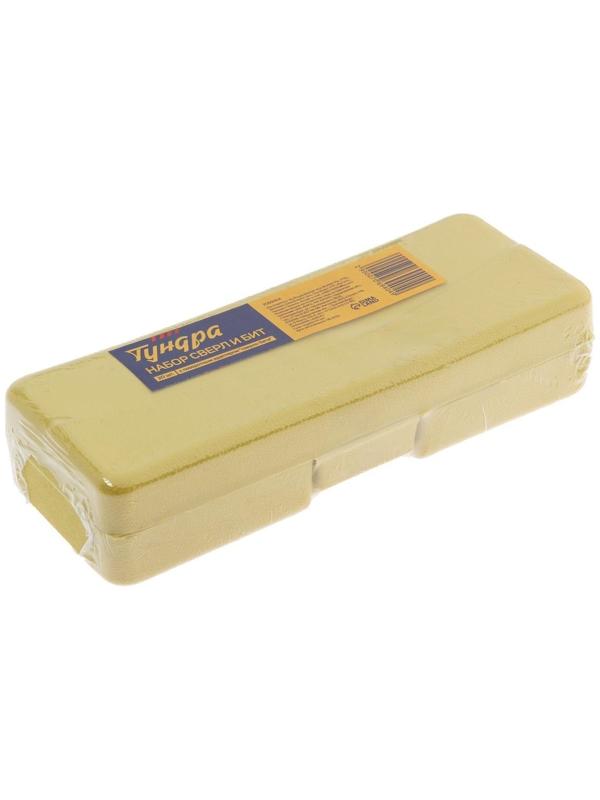 Набор сверл и бит ТУНДРА, с поворотным адаптером 