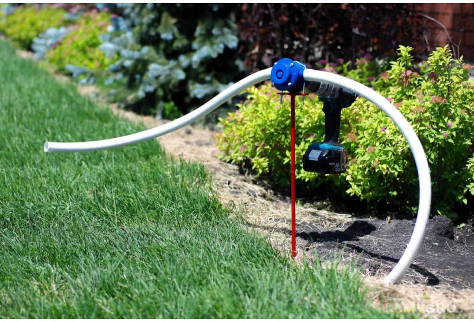 Насадка-насос для шуруповерта ТУНДРА, шестигранный хвостовик, наружный диаметр 18.7 мм