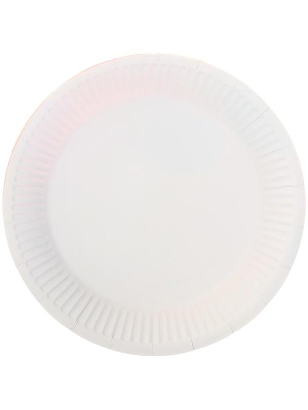 Тарелки бумажные «С днём рождения», набор, 6 шт., тиснение, цвет серебро