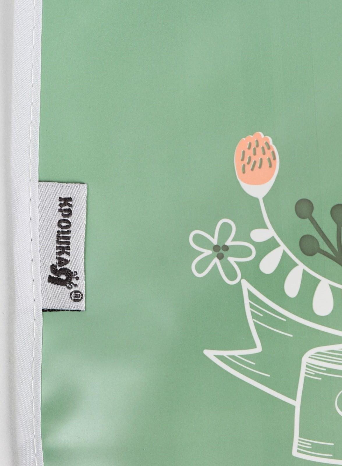 Нагрудник для кормления «Счастье есть» непромокаемый на липучке, с карманом