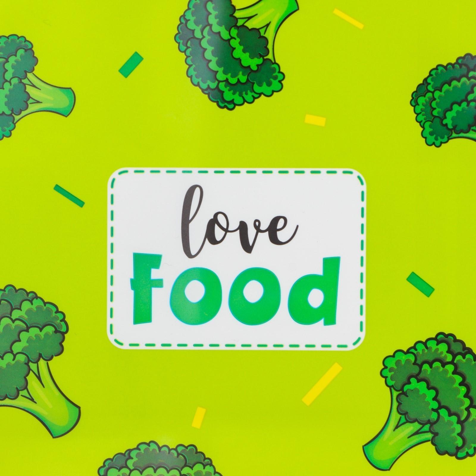 Нагрудник для кормления «Love food» непромокаемый на липучке, с карманом